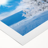Stunning rolled canvas artwork depicting a serene iceberg landscape, featuring cool blue tones and intricate details, perfect for adding a tranquil touch to any space.