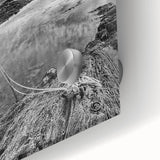 Close-up of a beautifully designed landscape wall art piece showcasing serene lakes, with vibrant colors and intricate details, perfect for home decor enhancement.