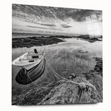 Acrylic glass wall art showcasing a serene lake landscape, featuring vibrant colors and intricate details, designed for modern home decor. Ideal for enhancing living spaces.