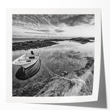 Stunning landscape wall art print showcasing serene lake and mountain scenery, designed with vibrant colors and detailed textures, perfect for home decor.