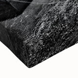 Close-up of a stretched canvas wall art featuring a serene lake landscape with vibrant colors and intricate details, perfect for home decor enhancement.