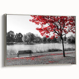 Framed wall art collection showcasing serene lake landscapes, featuring silver accents and a modern design, perfect for enhancing home decor with nature-inspired aesthetics.