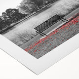 Rolled canvas artwork showcasing a serene lake landscape with vibrant colors and intricate details, perfect for home decor and enhancing living spaces.