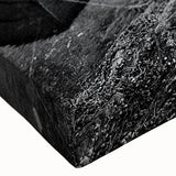 Close-up of a stretched canvas artwork showcasing a serene landscape with a tranquil lake, vibrant colors, and intricate details, perfect for home decor enhancement.