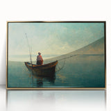 Framed acrylic wall art featuring a serene landscape of a tranquil lake surrounded by lush greenery, elegant gold frame adds sophistication and charm. Perfect for enhancing home decor.