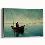 Framed wall art collection featuring serene landscapes and lakes, with a silver frame and vibrant colors, ideal for home decor and interior design.