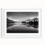 Framed wall art showcasing a serene lake landscape with vibrant colors, featuring a white mat and sleek frame, perfect for home decor enhancement. Ideal for nature enthusiasts seeking to elevate their living space with beautiful, tranquil imagery.