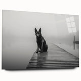 Elegant acrylic glass wall art showcasing a serene lakeside landscape, featuring vibrant blues and greens, ideal for enhancing modern home decor.