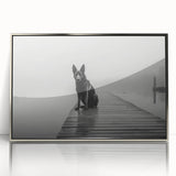 Framed wall art featuring a serene landscape of lakes, showcasing vibrant colors and detailed reflections, with a sleek silver frame enhancing its elegance. Perfect for home decor.