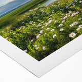 Stunning rolled canvas artwork showcasing a serene landscape with a tranquil lake, vibrant colors, and detailed natural elements, perfect for home decor.