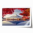 Vibrant rolled canvas print showcasing a serene lake landscape with lush greenery and a clear blue sky, ideal for home decor and art enthusiasts.