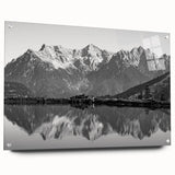 Acrylic wall art collection showcasing a serene landscape with a lake, framed in a modern design. The piece features vibrant colors and intricate details, perfect for home decor.