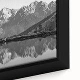 Framed canvas wall art showcasing a serene lake landscape with vibrant colors and intricate details, perfect for enhancing home decor and creating a calming atmosphere.