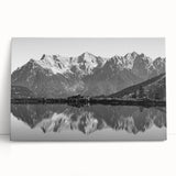 Stretched canvas wall art collection showcasing serene lake landscapes in vibrant colors, perfect for home decor, enhancing tranquility in any space.