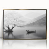 Framed wall art collection showcasing a serene lake landscape with vibrant colors, gold-accented frame, ideal for enhancing modern home décor in living spaces.