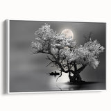 Framed canvas wall art collection showcasing serene lakeside landscapes with vibrant colors and intricate details, perfect for home decor and nature lovers.