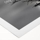 Rolled canvas wall art showcasing a serene lake landscape with vibrant colors and reflective water, ideal for home decor and nature enthusiasts.