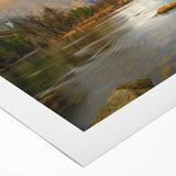 Stunning rolled canvas artwork showcasing a serene lake landscape with vibrant colors and intricate details, ideal for home decor and nature lovers.