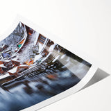 Stunning landscape wall art print showcasing a serene lake scene with vibrant colors, rolled and ready for framing, perfect for home decor enthusiasts.