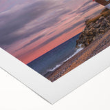 Rolled canvas artwork showcasing a serene lighthouse landscape design with vibrant colors, perfect for coastal-themed decor. Ideal for adding a tranquil touch to living spaces.