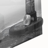 Close-up of a vibrant acrylic glass wall art piece showcasing a scenic lighthouse design, perfect for coastal-themed home decor, featuring rich colors and intricate details. Ideal for adding a nautical touch to any living space or office.