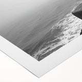 Vibrant rolled canvas wall art featuring a coastal landscape with a lighthouse at sunset, showcasing rich colors and detailed textures, perfect for home decor.