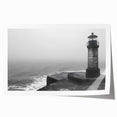 Lighthouse landscape wall art print showcasing vibrant colors and intricate details, rolled for easy shipping and display in home or office decor.