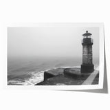 Lighthouse landscape wall art print showcasing vibrant colors and intricate details, rolled for easy shipping and display in home or office decor.