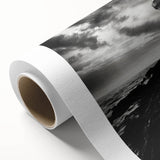 Rolled canvas art depicting a serene lighthouse landscape with vibrant blues and greens, ideal for coastal-themed decor, showcasing calming ocean views.