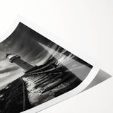 Lighthouse design wall art print showcasing vibrant colors and intricate details, rolled for easy shipping, perfect for enhancing coastal-themed decor.