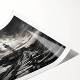 Lighthouse wall art print showcasing a serene coastal landscape with vibrant colors and intricate details, rolled for easy shipping and display. Perfect for nautical-themed decor.