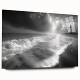 Acrylic glass wall art featuring a scenic lighthouse design, showcasing vibrant colors and intricate details, ideal for coastal-themed home decor.