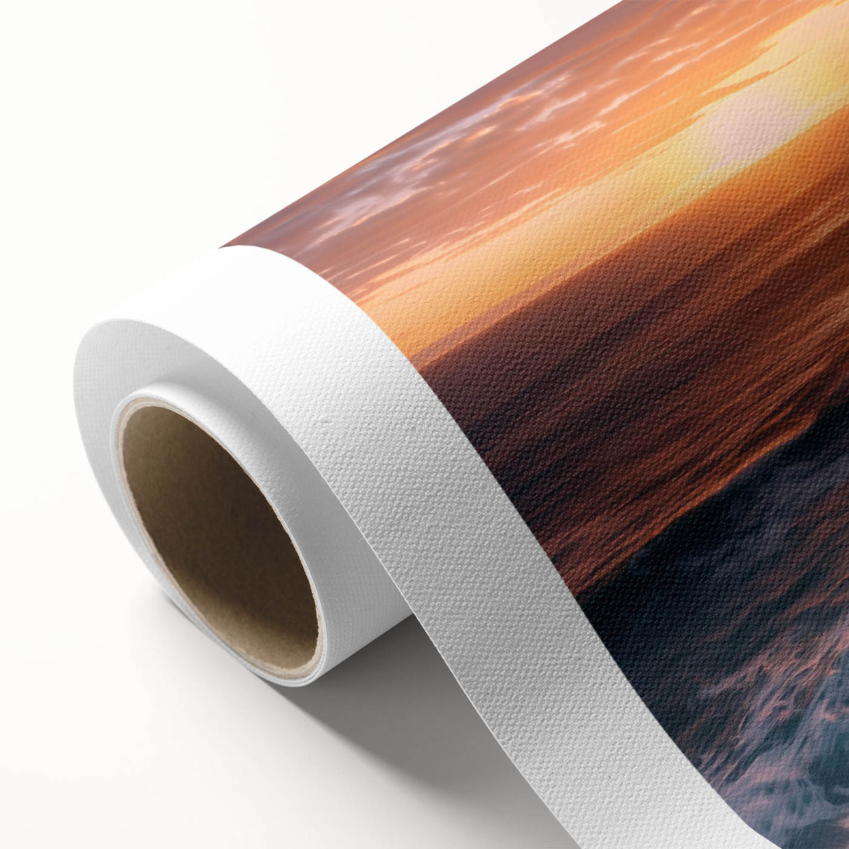 Lighthouse wall art design on a rolled canvas, showcasing vibrant colors and intricate details, ideal for coastal-themed home decor or nautical enthusiasts.
