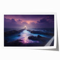 Lighthouse landscape wall art rolled print showcasing vibrant colors and detailed design, ideal for home decor, packaged securely for preservation.