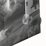 Close-up of a vibrant lighthouse wall art design, showcasing intricate details in acrylic glass, ideal for enhancing coastal-themed decor in modern interiors.