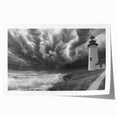 Vibrant rolled print of a coastal lighthouse scene, showcasing vivid colors and intricate details, ideal for home decor or art lovers, packaged securely for delivery.