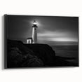 Framed canvas wall art featuring a stunning lighthouse design in a serene coastal landscape, showcasing vibrant colors and intricate details, perfect for home decor.
