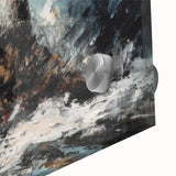 Close-up of a vibrant acrylic glass wall art piece showcasing a lighthouse design, featuring rich colors and intricate details, perfect for coastal decor enthusiasts. This artwork adds a nautical touch to any room, enhancing the ambiance with its artistic representation of a lighthouse.