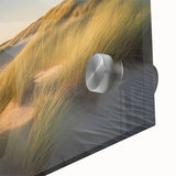 Close-up of a vibrant acrylic glass wall art piece showcasing a colorful lighthouse landscape design, perfect for adding a coastal touch to home decor.