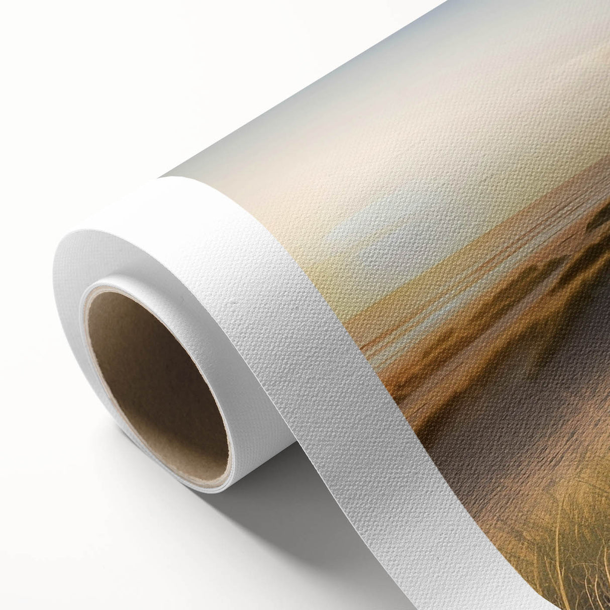 Rolled canvas wall art showcasing a serene lighthouse landscape design, featuring vibrant colors and detailed textures, perfect for coastal home decor.