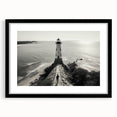 Black-framed wall art collection featuring a vibrant lighthouse landscape design, showcasing rich colors and intricate details, perfect for home decor enhancement.