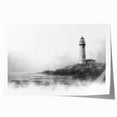 Vibrant rolled wall art print showcasing a scenic lighthouse landscape design, featuring rich colors and intricate details, ideal for home decor enhancement.