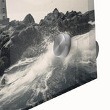 Close-up view of a vibrant lighthouse landscape wall art design featuring rich colors and intricate details, ideal for home decor enhancement in coastal-themed settings.