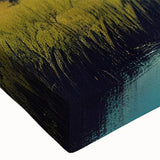 Close-up of a vibrant stretched canvas print depicting a serene marsh landscape with lush greenery and tranquil water, ideal for nature-inspired home decor.