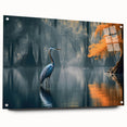 Acrylic glass wall art showcasing a serene marsh landscape, emphasizing lush greenery and vibrant reflections in water, ideal for nature-inspired decor.