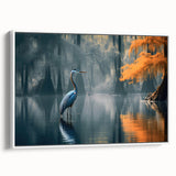 Framed canvas wall art showcasing a serene marsh landscape with lush greenery and tranquil water, perfect for enhancing home decor with nature-inspired aesthetics.