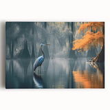 Stretched canvas showcasing a tranquil marsh landscape with vibrant greenery and serene water, perfect for enhancing home decor or office spaces.