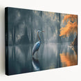 Stretched canvas wall art showcasing a serene marsh landscape with vibrant greens and blues, ideal for nature enthusiasts seeking home decor inspiration.