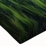 Close-up of a stretched canvas featuring a vibrant marsh and swamp landscape design, showcasing rich greens and earthy tones, ideal for nature-themed decor.