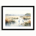 Framed wall art collection featuring a serene marsh landscape design with a black frame and mat, ideal for enhancing home decor with nature-inspired aesthetics.